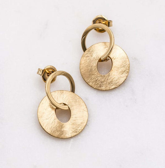 Golden Victorine earrings Stainless Steel - Unik by Nature